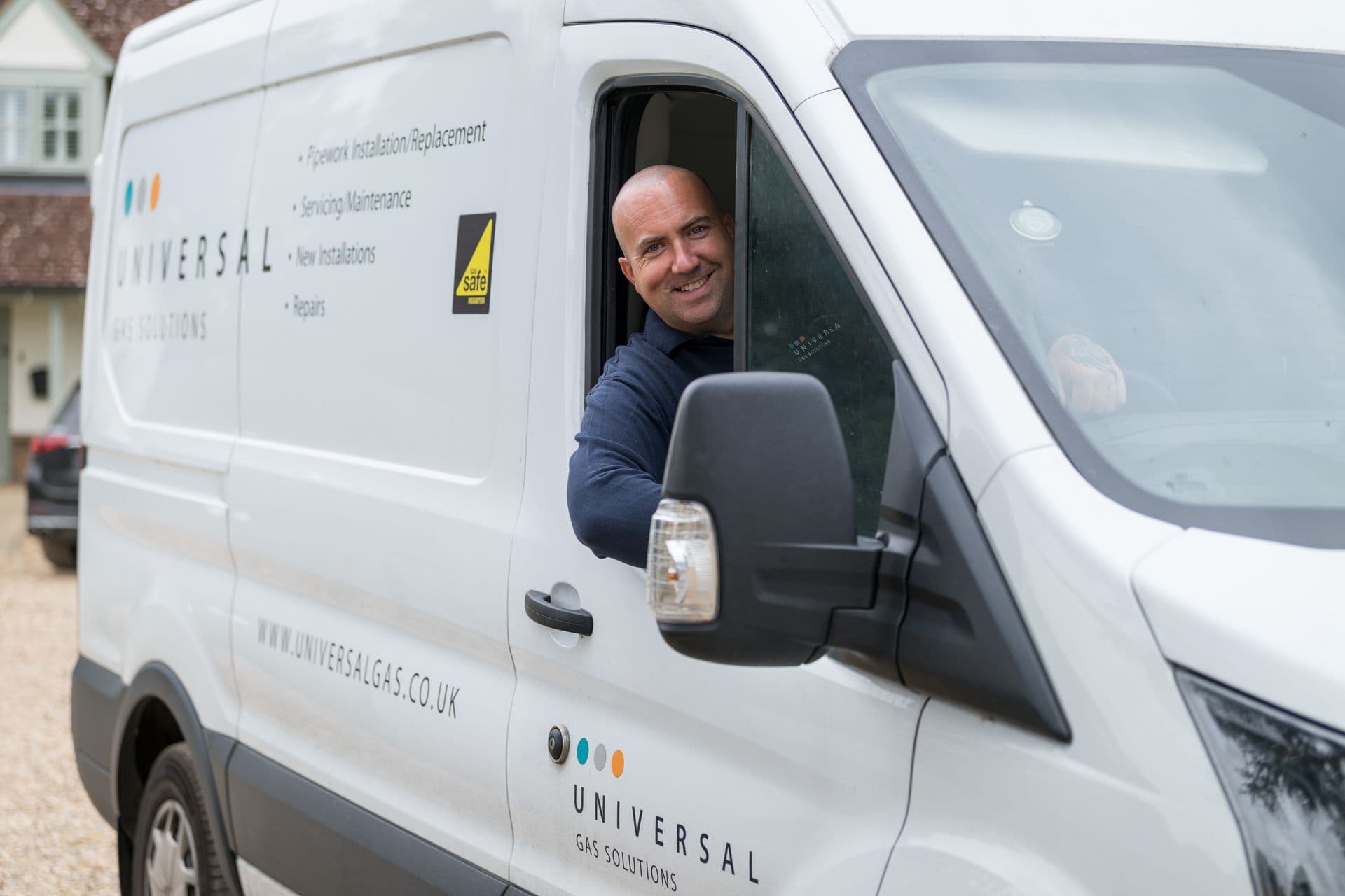An engineer driving between jobs